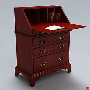 3ds max desk old fashioned