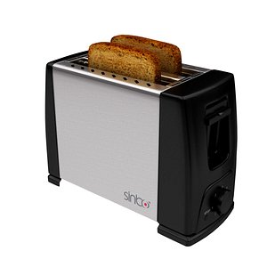 toaster sliced bread 3d model