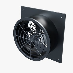 Wall Axial Ventilation Fan - Standard installation exterior