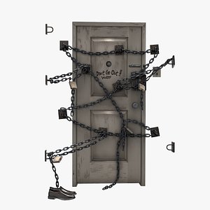 3D Chained Silent Hill 4: The Room Game Door Replica model