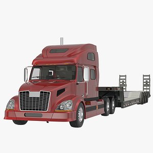 3d truck double drop lowboy model