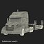 Truck and Double Drop Lowboy Tri Axle Trailer 2