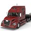 Truck and Double Drop Lowboy Tri Axle Trailer 2