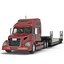 Truck and Double Drop Lowboy Tri Axle Trailer 2
