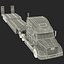 Truck and Double Drop Lowboy Tri Axle Trailer 2