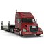 Truck and Double Drop Lowboy Tri Axle Trailer 2