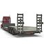 Truck and Double Drop Lowboy Tri Axle Trailer 2
