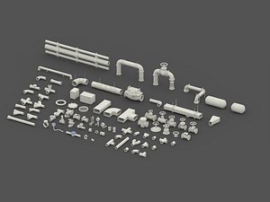 Modular Industrial Pipe Fittings Kit model