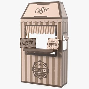 Coffee Booth Cardboard Stand