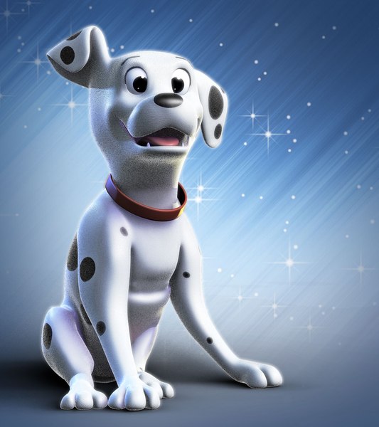 3d dog characer