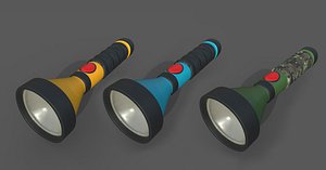flashlight light flash 3D model