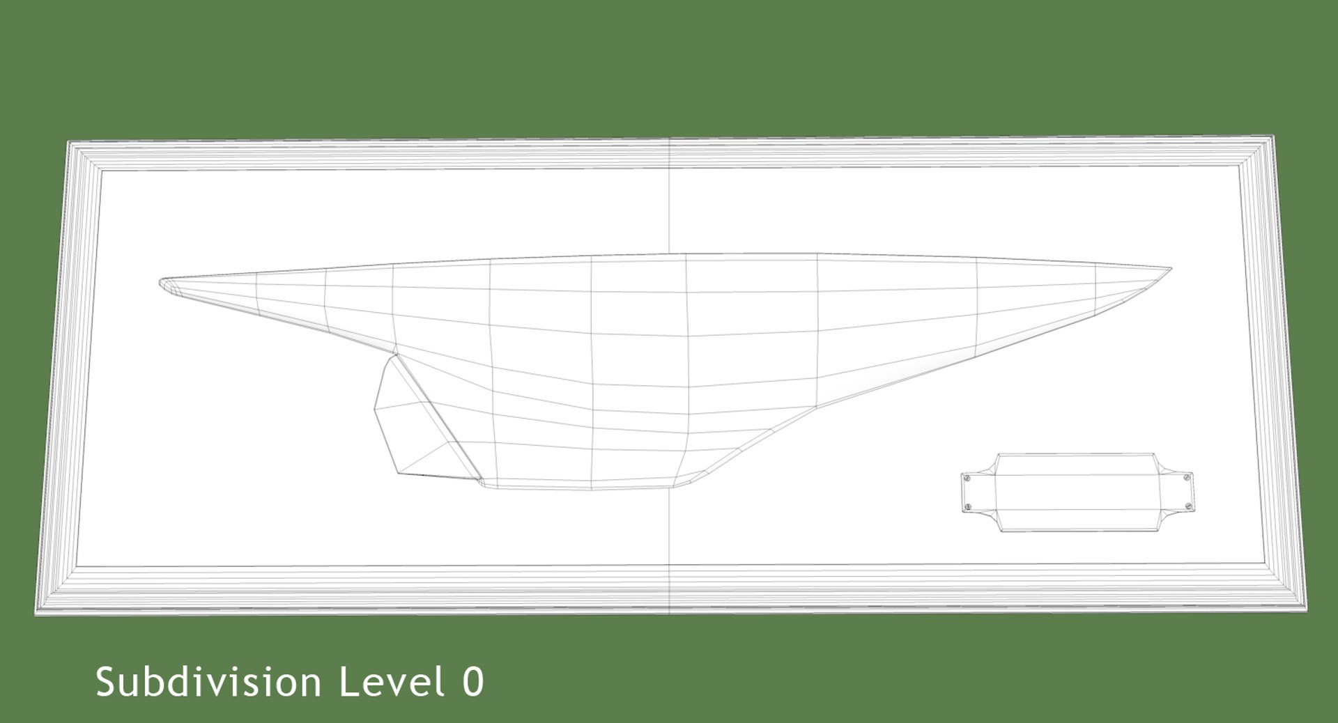 3d Model Decorative Half Hull Sailboat
