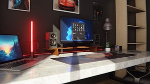 3D Gaming room 3D Model by Nikdox