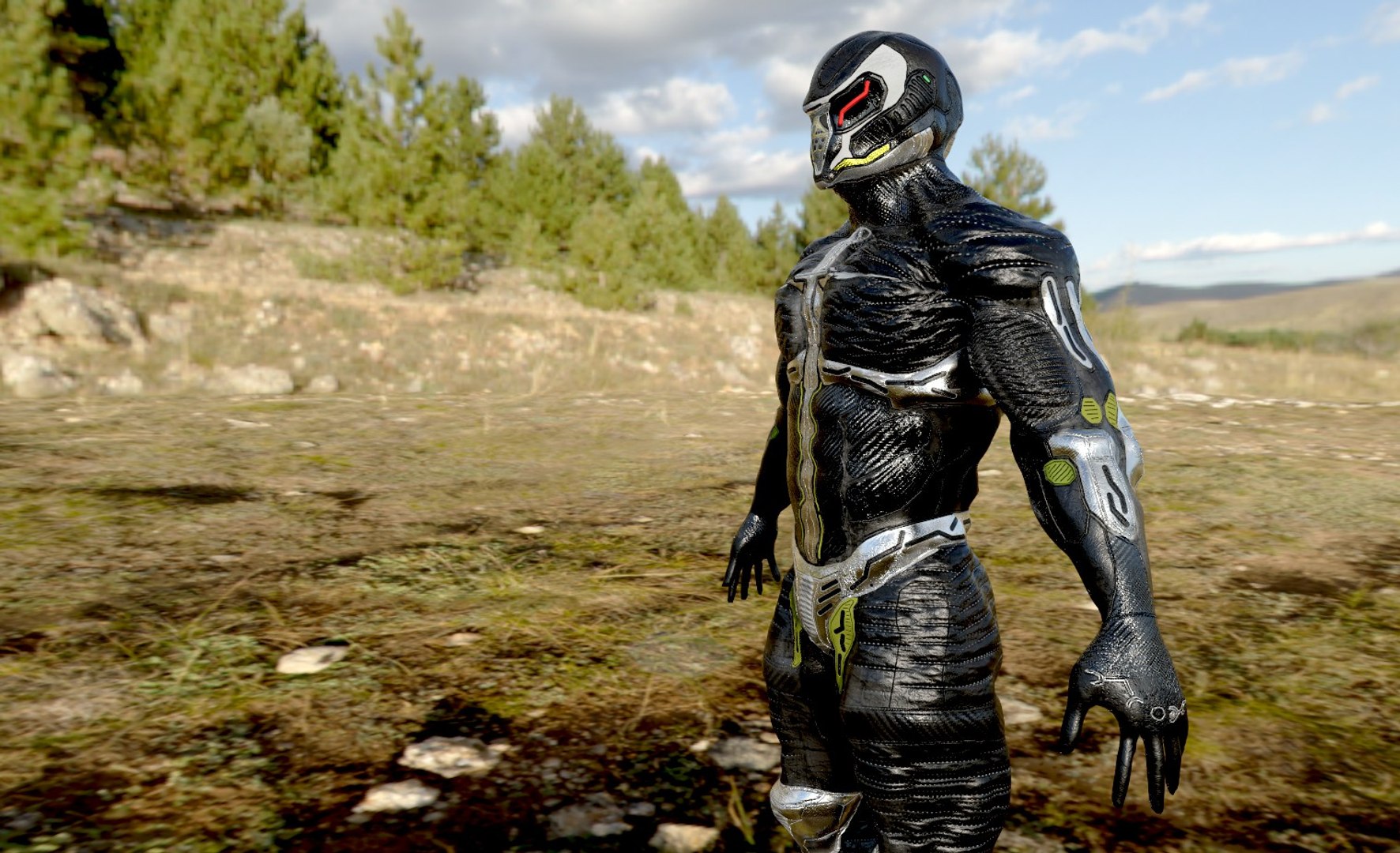 Cyborg In Nano Suit Model - TurboSquid 2152809