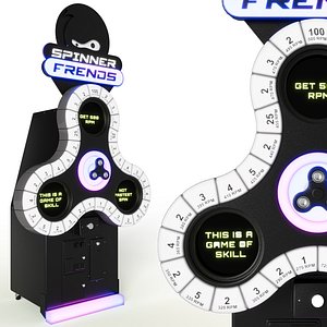3D Arcade Machine Spinner Friends - High-Detail 3D Model model