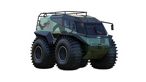 AVA Consept of a floating all-terrain vehicle 3D model