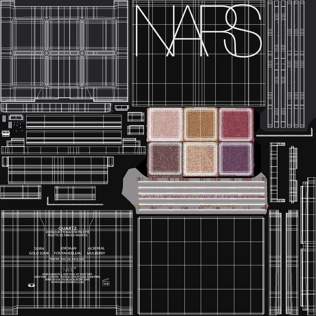 NARS Cosmetics Voyageur Eyeshadow Palette 3D model https://p.turbosquid.com/ts-thumb/BX/9f1W3n/Nb/narscosmeticsvoyageureyeshadowpalettevray3dmodel019/jpg/1626294524/1920x1080/fit_q87/f6c495f2a738c01e1f5844ef9b024e6d7a98572b/narscosmeticsvoyageureyeshadowpalettevray3dmodel019.jpg