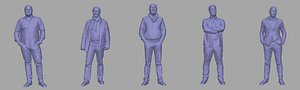 3D model men backgrounds games