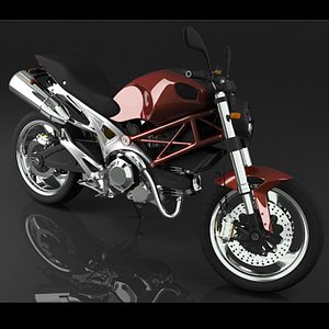 motorcycle ducati monster 3d model