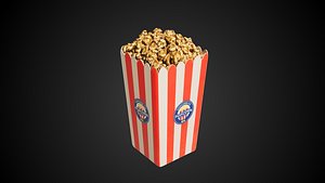 3D Popcorn Box model