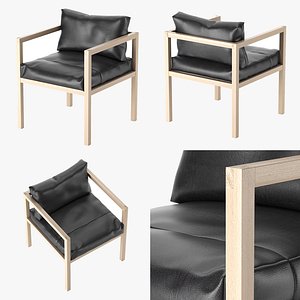 Eve Dining Chair in Leather. Croft House 3D model