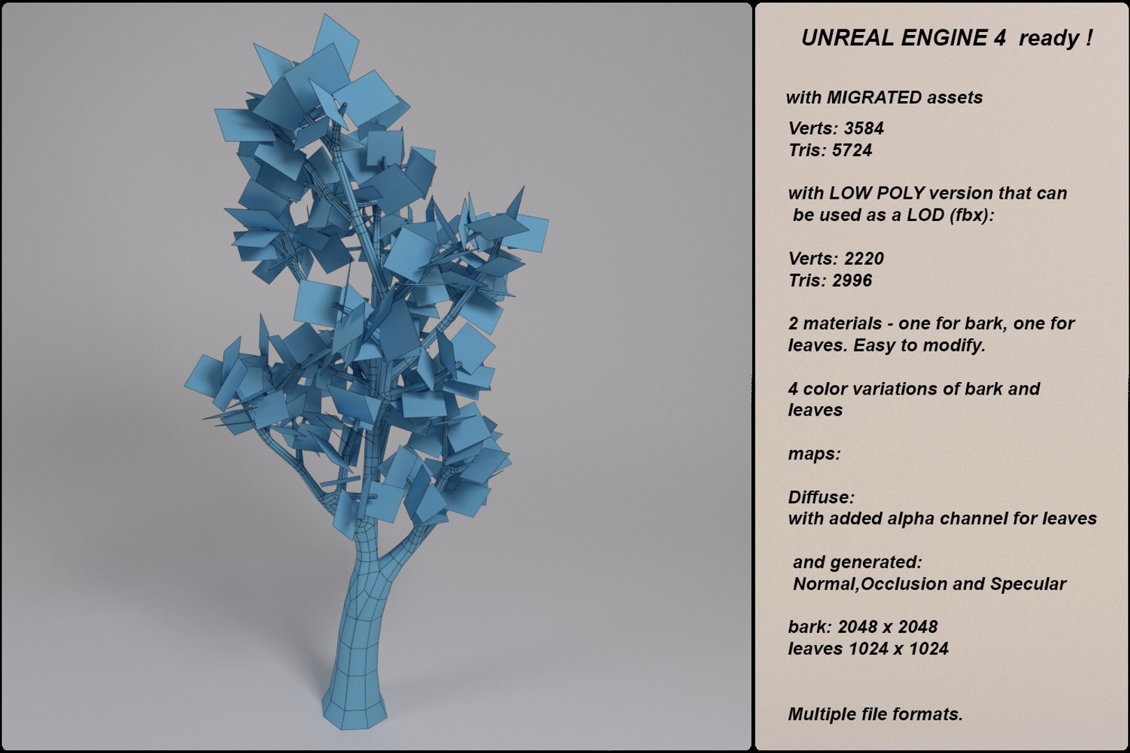 3d fantasy tree 03 model
