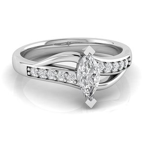 engagement ring marquise gem model