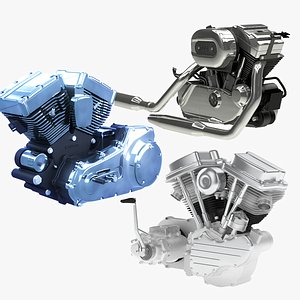 Air Cooled V-Twin motorcycle engines bundle