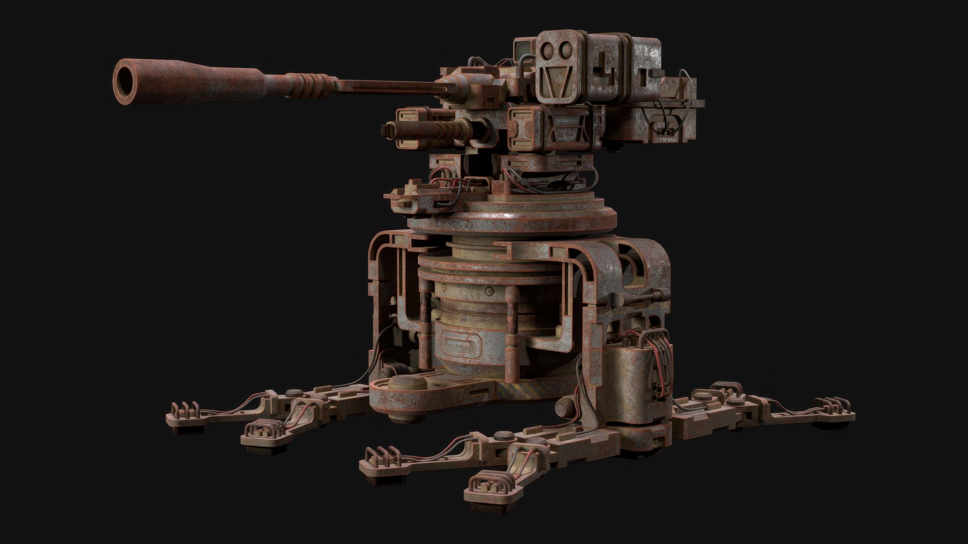 Sentry Gun-1-Rusty-4 Colors 3D model https://p.turbosquid.com/ts-thumb/BX/U1Euej/6E/3/jpg/1792746141/1920x1080/fit_q87/db2a56111fc9af2baf0f636a27808d57cd57e592/3.jpg