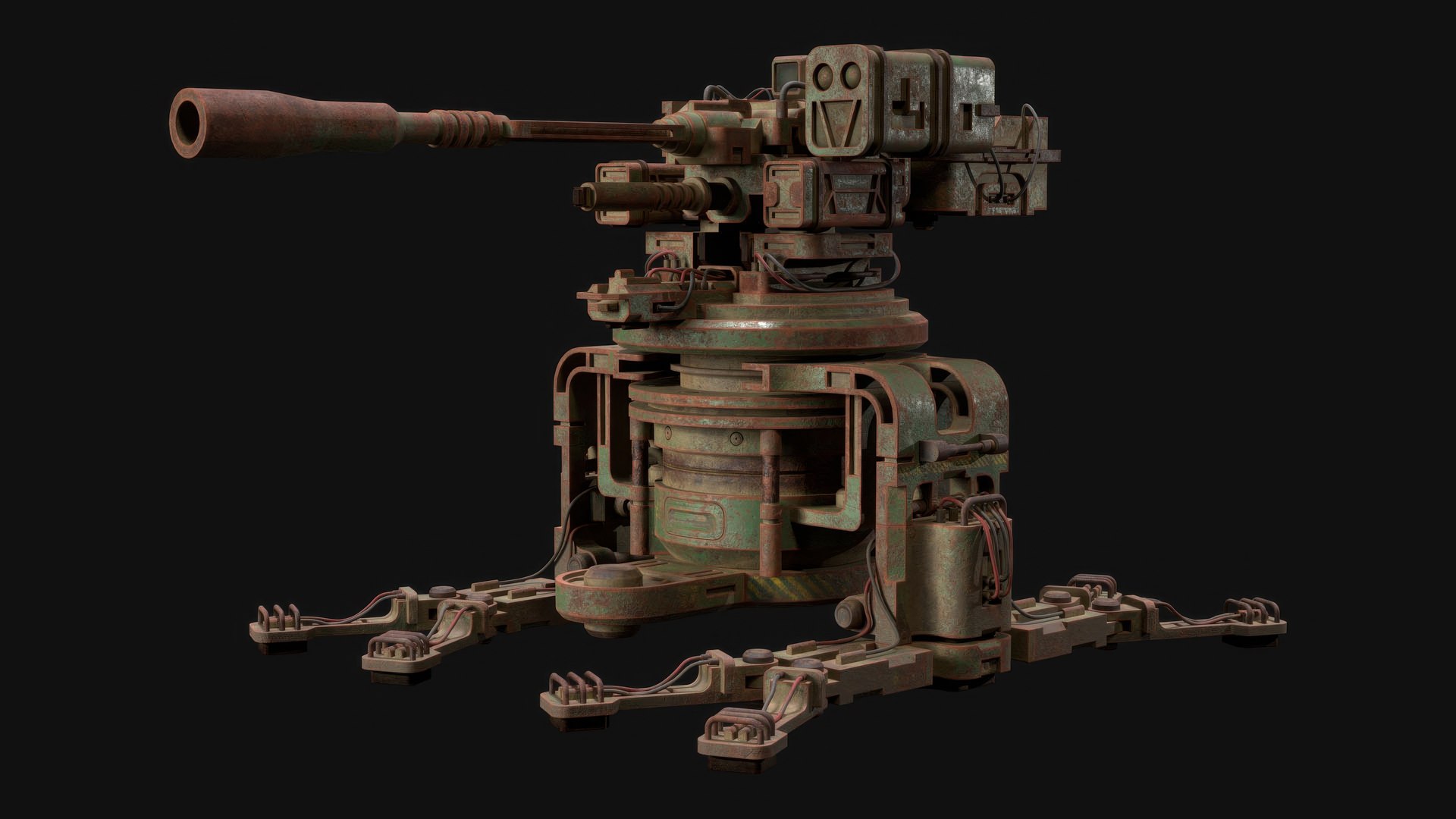 Sentry Gun-1-Rusty-4 Colors 3D model https://p.turbosquid.com/ts-thumb/BX/U1Euej/cq/1/jpg/1792746141/1920x1080/fit_q87/ed322d3e4b5e8bc20b6ff0c203f2737d8fb92039/1.jpg