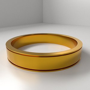 3D gold ring