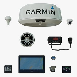 Boat Electronics Set 3D model
