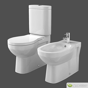 ceramic toilet bidet foster 3d model