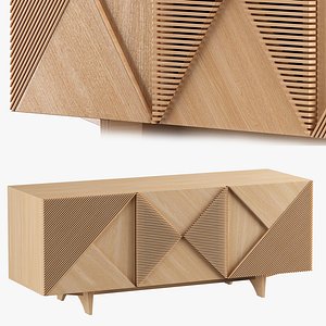 Komod TV wood effect 3D model