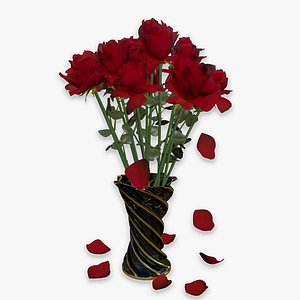 3D model Red Rose Bouquet