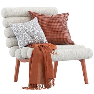 West Elm Desbrosses Accent Chair 3D model