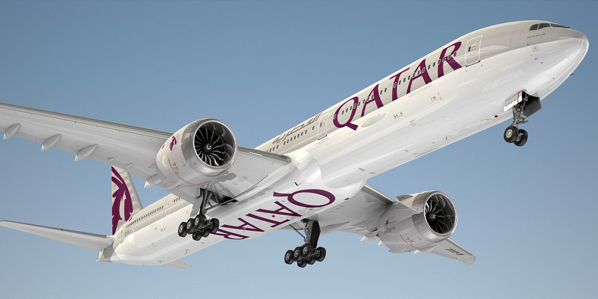 boeing 777-9 aircraft qatar model https://p.turbosquid.com/ts-thumb/BX/j8auVn/q7y6Irta/777_9_qatar_02/jpg/1580764273/1920x1080/fit_q87/6b05f5de2a2930179cc5e0eee5123cc361a0d3b9/777_9_qatar_02.jpg