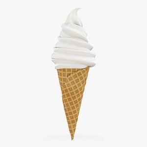 Soft Serve Ice Cream Cone 02 model