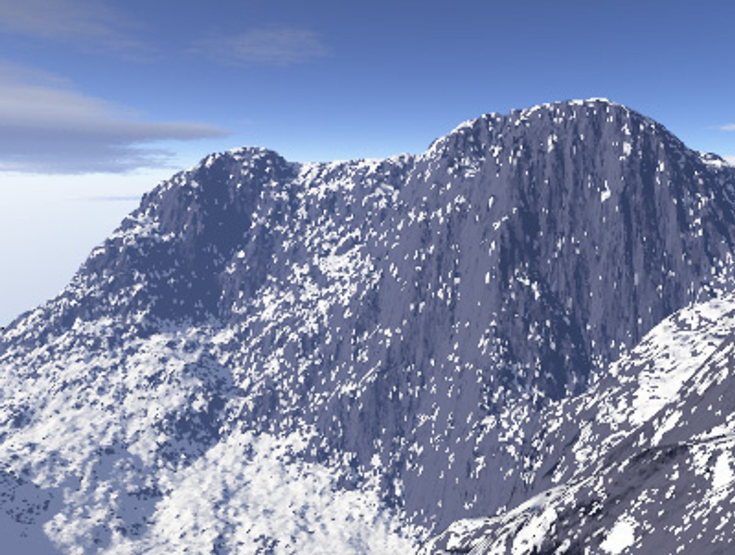 3ds Max Displacement Mountains Snow