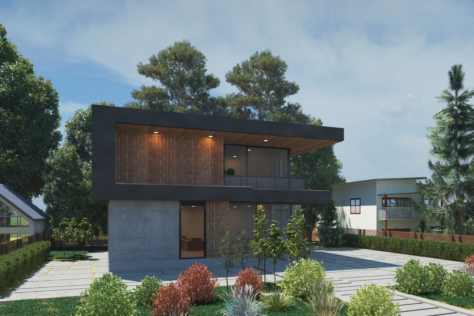 Modern Villa 3D Scene 3D Model - TurboSquid 2172464