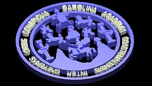 3D sign san carlos guatemala model