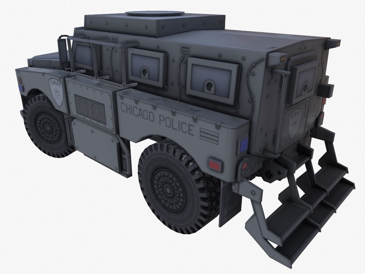 3D Oshkosh Alpha Chicago Police - TurboSquid 1441938