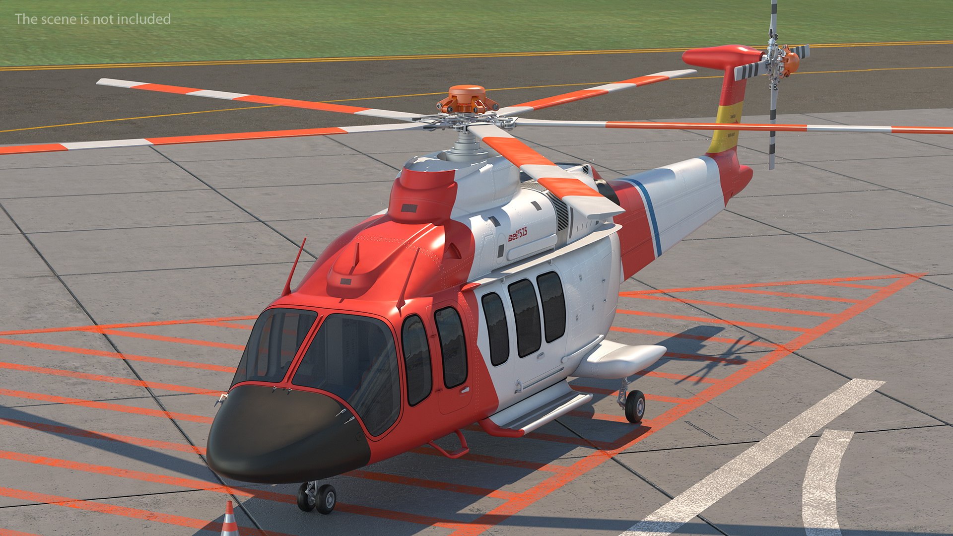 Bell 525 Relentless Paramedic Helicopter 3D model preview