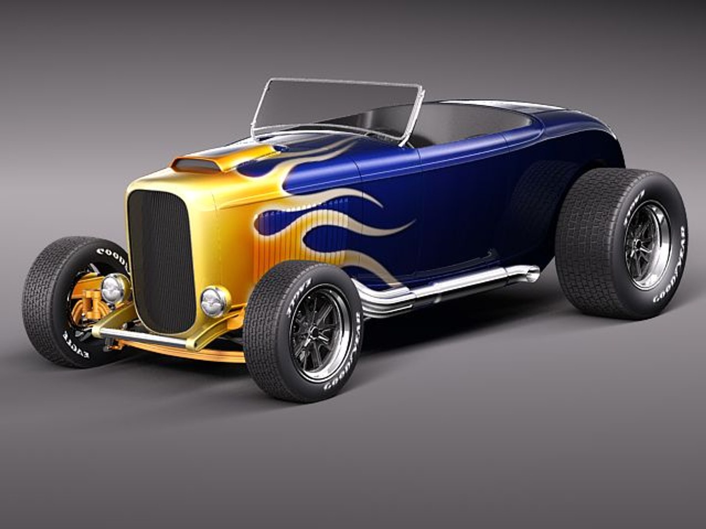 フォード32ホットロッドフレイムカスタム3Dモデル - TurboSquid 539233