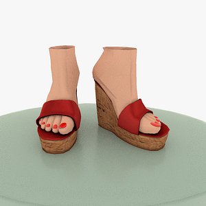 High heeled sandals  Mule 3D model