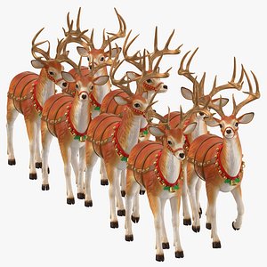 3D reindeer walking model