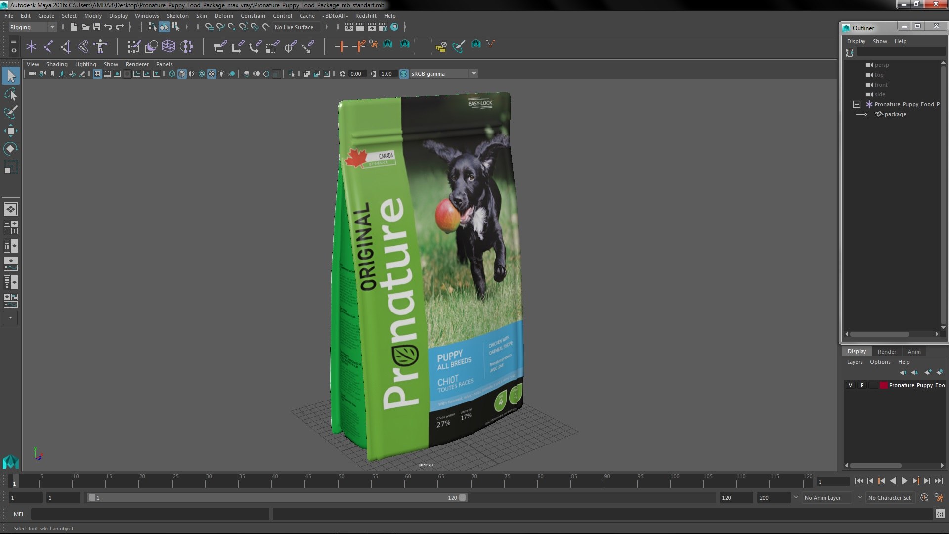 3D Pronature Puppy Food Package Model - TurboSquid 2114176