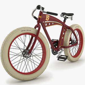 3d model retro bicycle