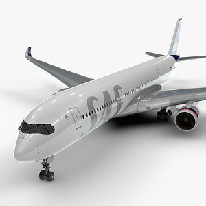 3D model a350-900 scandinavian airlines l1139