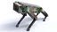 Robot cane militare low poly truccato